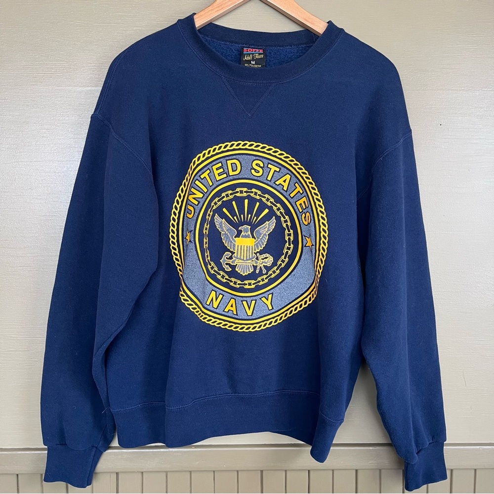 United States Navy Emblem Soffe Vintage 90’s Crewneck Sweatshirt Medium